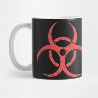 Distressed Zombie Apocalypse Biohazard Sign Mug